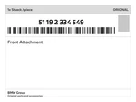 Genuine Bmw Front Attachment 51-19-2-334-549 New. Fixed Price $1788.22.