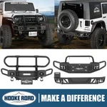 Hooke Road Tubular Front Rear Bumper W/ Winch Plate For 07-18 Jeep Wrangler Jk. Fixed Price $469.99.