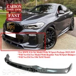 For Bmw F16 X6 Sport 2015-2019 Gt-style Carbon Fiber Front Bumper Lip Splitter. Fixed Price $113.99.