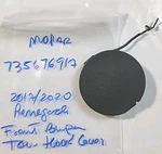 Mopar/jeep 735676917 Front Bumper Tow Hook Cover. Oem New. 2017/2020 Renegade. Fixed Price $10.00.