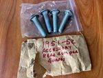 1951 1952 Nos Chevrolet Accessory Rear Bumper Guard Bolts. Fixed Price $45.00.