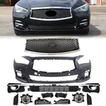 For 2014 15 2016 2017 Infiniti Q50 Front Bumper W/grille/fog Light Cover/bracket. Fixed Price $472.99.
