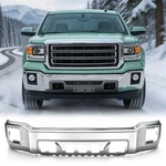 Vrc One-piece For 2014 2015 Gmc Sierra 1500 Steel Front Bumper Chrome W/o Sensor. Fixed Price $279.98.