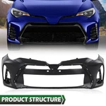 New Primered Front Bumper Cover Fascia For 2017-2019 Toyota Corolla Sedan Xse. Fixed Price $95.90.