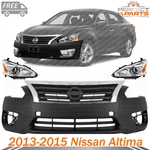 New Front Bumper Cover Fascia & Grille Assembly Kit For 2013-2015 Nissan Altima. Fixed Price $400.00.