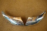 Original Rechromed 58 59 60 Corvette Rear Vertical Bumper Guards. Fixed Price $799.99.