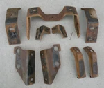 Chrysler Imperial Front Bumper (9) Mounting Brackets 1968 Oem. Fixed Price $300.00.