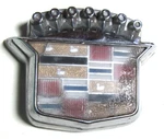 Vtg Cadillac Chrome Trunk Lock Flip Cover Emblem & Base 2017027 20260724 Oem. Fixed Price $59.99.