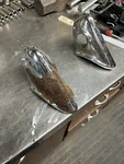 1956 Chevrolet Bumper Guard Original # 3720574 Pair License Plate Light. Fixed Price $80.00.
