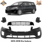 Front Bumper Cover Fascia & Fog Light Trim Kit For 2015-2018 Kia Sedona. Fixed Price $471.24.