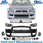 Front Bumper Cover Primed & Grille Assembly Kit For 2008-2015 Mitsubishi Lancer. Fixed Price $507.62.