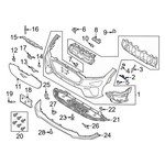Ford Mustang Mach-e 21-25 LJ8Z17C947A Front Left Bumper Cover Bracket. Fixed Price $16.35.