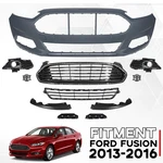 Fit 2013-2016 Ford Fusion Front Bumper Cover Grille Assembly Kit Complete. Fixed Price $220.00.