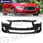 For 18-24 Infiniti Q50 Sport Front Bumper W/sensor Holes Primed W/tow Hook Cover. Fixed Price $248.99.