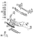 Genuine Mopar Fascia Bracket Right 68607278AA. Fixed Price $17.40.