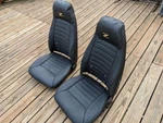Datsun 240Z,260Z,280Z Synthetic Leather Sports Seat Covers In Black 1970-1979. Fixed Price $280.00.