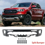 Black Front Steel Bumper Face Bar 2019-2023 Ford Ranger W/fog Light Holes. Fixed Price $160.00.