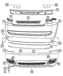 Genuine Mopar Fascia Applique 1RZ22SZ0AA. Fixed Price $240.10.