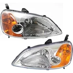 Left And Right Side Headlight Fits Honda Civic 2001-2003 Sedan Halogen W/ Bulbs. Fixed Price $136.48.
