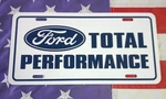 Ford Total Performance License Plate Tag 1967 Fairlane 1968 Torino 1969 Mustang. Fixed Price $19.95.