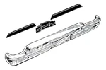 1960-65 Ford Falcon; Rear Bumper Seal Set; 3 Pieces. Fixed Price $37.99.