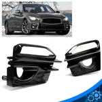 2X For 2014-2017 Infiniti Q50 Sport Front Bumper Fog Light Lamp Cover Bezel Pair. Fixed Price $23.50.