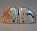 1941 Ford Super Deluxe Bumper End Guards Original Pair Front Rear '42. Fixed Price $93.00.
