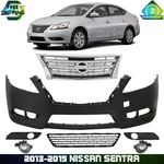 Front Bumper Cover Fascia & Grille Assembly Kit For 2013-2015 Nissan Sentra. Fixed Price $302.01.