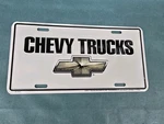 Nos Vintage Embossed Bowtie Chevrolet Chevy Trucks License Plate Gm. Fixed Price $69.95.