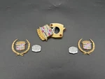 Cadillac Eldorado 1985-1991 E&g Gold Trunk Lock Cover Crest Emblem Set. Fixed Price $74.99.