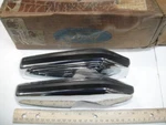 Nos 1974 75 76 77 Ford Maverick Grabber Rear Bumper Guards With Pads Pair. Fixed Price $209.00.
