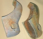 1955 Chevy Pair (2EA) Of Right Rear Bumper Guards W/ License Plate Light Hole. Fixed Price $49.99.