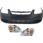 Bumper Cover + Headlight Set Halogen For 2005-2010 Chevrolet Cobalt Base Ls. Fixed Price $393.08.