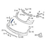 For Hyundai Santa Fe Sport 13-18 Bumper Cover Support Rail Rear Left. Fixed Price $35.15.