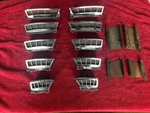 1964 1965 1966 Mustang Fastback 2+2 Side Louver Chrome Vent Inserts Complete Set. Fixed Price $749.99.