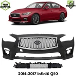 Front Bumper Cover Paintable & Grille Assembly Kit For 2014-2017 Infiniti Q50. Fixed Price $412.07.