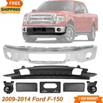 Front Bumper Chrome Steel & Fog Lights Assembly Kit 2009-2014 Ford F-150. Fixed Price $363.01.