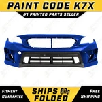 New Painted *K7X Blue* Front Bumper Cover Replacement For 2018-2021 Subaru Wrx. Fixed Price $590.99.