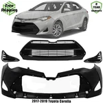 Front Bumper Cover Fascia & Lower Grille Kit For 2017-2019 Toyota Corolla. Fixed Price $236.73.