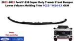 2023-2025 Ford F250SD Tremor Front Bumper Lower Valance Molding Trim PC3Z17626CA. Fixed Price $125.00.