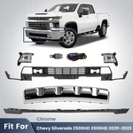 Front Lower Bumper Cover Kit For 2020-2023 Chevy Silverado 2500 3500 Chrome. Fixed Price $409.99.