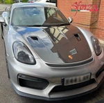 Porsche 981 - 718 Cayman GT4 Carbon Fiber Front Hood With Naca Vents. Fixed Price $5840.00.