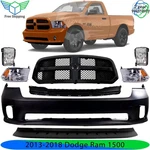 Front Bumper Cover Fascia & Grille Assembly Kit For 2013-2018 Dodge Ram 1500. Fixed Price $906.82.