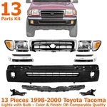 Front Bumper Cover Kit + Grille Chrome With Lights For 1998-2000 Toyota Tacoma. Fixed Price $441.00.