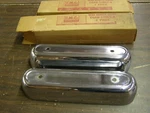 Nos Oem Ford 1960 Galaxie Fairlane 500 Rear Bumper Guards Pair. Fixed Price $119.00.