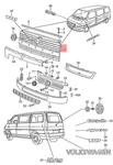 Genuine Vw Eurovan Transporter Radiator Grille Satin Black 701853653E01C. Fixed Price $109.75.