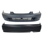 For Honda Civic 1996-1998 Bumper Covers Front And Rear Pair HO1100190 HO1000172. Fixed Price $280.39.