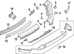 Genuine Nissan Bumper Cover 85017-6RZ1H. Fixed Price $111.45.