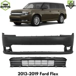Front Bumper Cover Primed Plastic & Grille Kit 2013-2019 Ford Flex. Fixed Price $230.00.