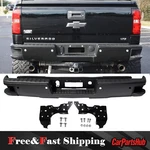 Black Rear Step Bumper W/sensor Holes For 2014-2018 Chevy Silverado Sierra 1500. Fixed Price $158.49.